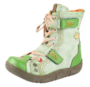 Women's Double Strapped Washed Hand-Stitched Leather/Suede Comfortable Warm Huggy Style Winter Boots