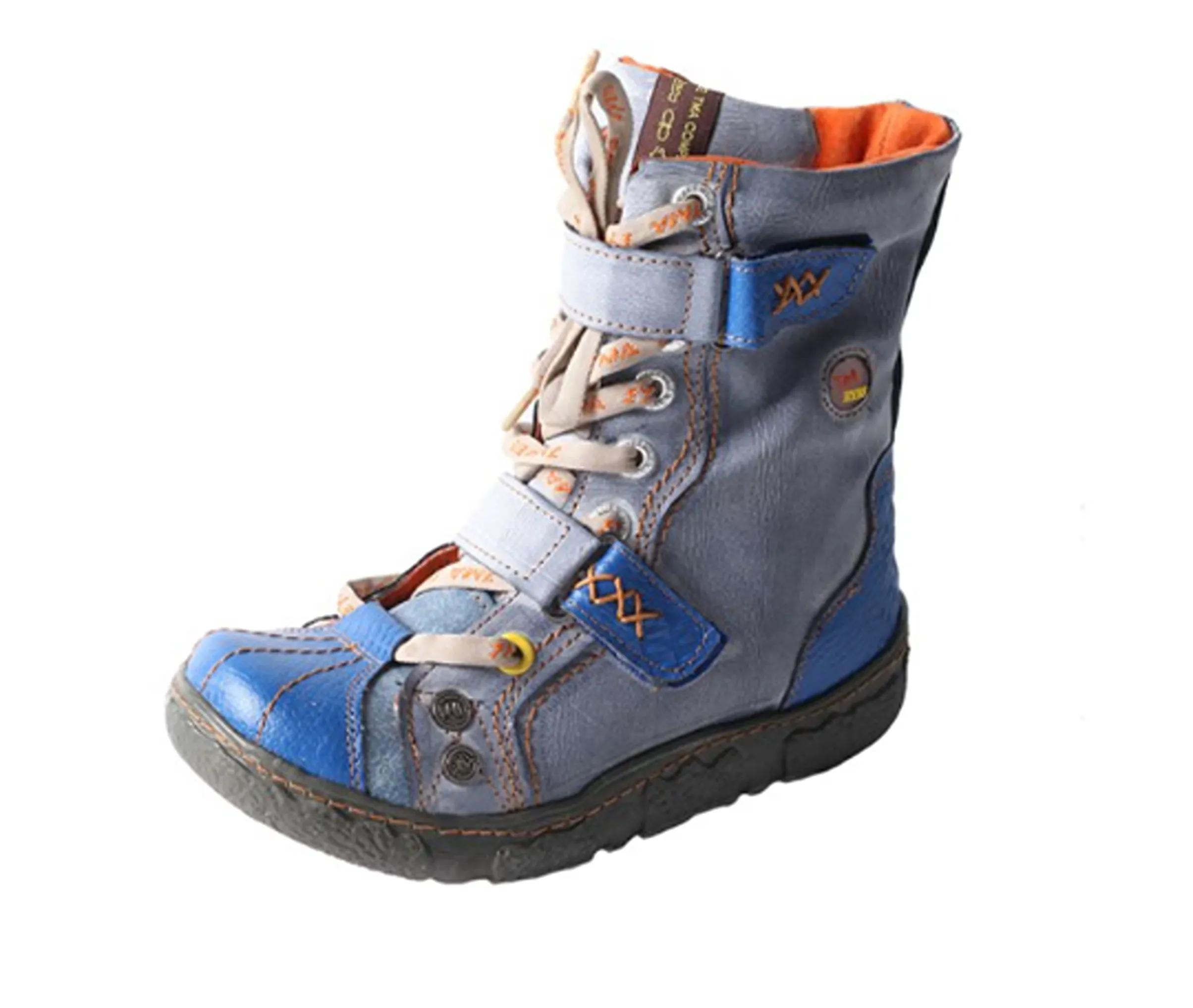 Women's Double Strapped Washed Hand-Stitched Leather/Suede Comfortable Warm Huggy Style Winter Boots