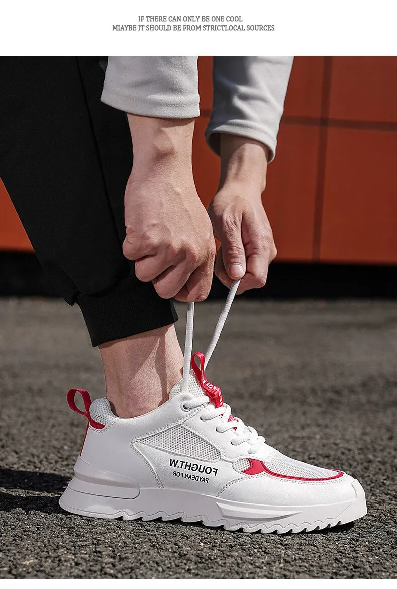 xiangtuibao Summer Breathable Mesh Shoes  Casual Mens Sneakers Fashion Running Shoes Non-slip Men Shoes Trendy Heightening Shoes