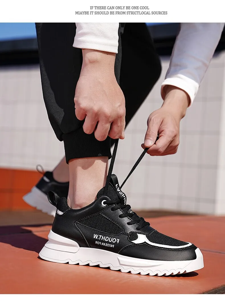 xiangtuibao Summer Breathable Mesh Shoes  Casual Mens Sneakers Fashion Running Shoes Non-slip Men Shoes Trendy Heightening Shoes