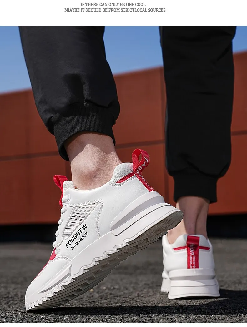 xiangtuibao Summer Breathable Mesh Shoes  Casual Mens Sneakers Fashion Running Shoes Non-slip Men Shoes Trendy Heightening Shoes