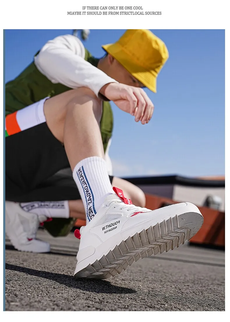 xiangtuibao Summer Breathable Mesh Shoes  Casual Mens Sneakers Fashion Running Shoes Non-slip Men Shoes Trendy Heightening Shoes