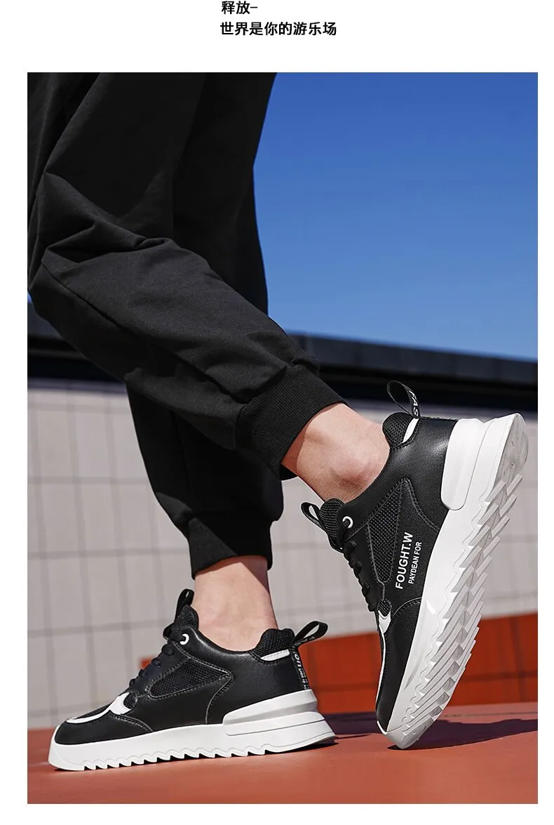 xiangtuibao Summer Breathable Mesh Shoes  Casual Mens Sneakers Fashion Running Shoes Non-slip Men Shoes Trendy Heightening Shoes