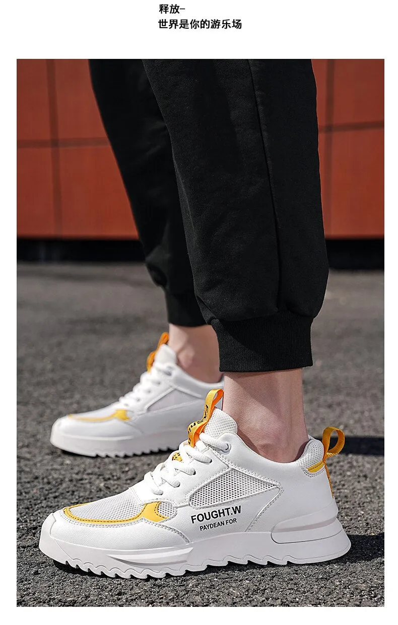 xiangtuibao Summer Breathable Mesh Shoes  Casual Mens Sneakers Fashion Running Shoes Non-slip Men Shoes Trendy Heightening Shoes