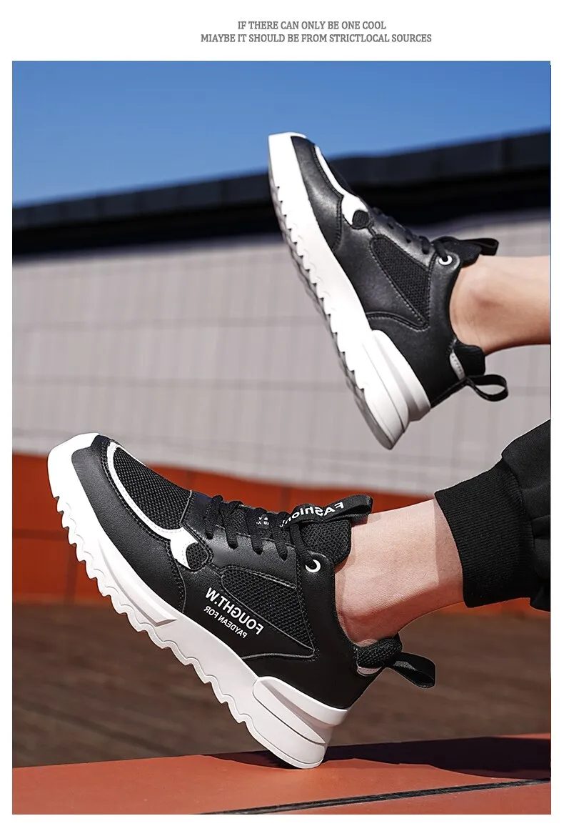 xiangtuibao Summer Breathable Mesh Shoes  Casual Mens Sneakers Fashion Running Shoes Non-slip Men Shoes Trendy Heightening Shoes
