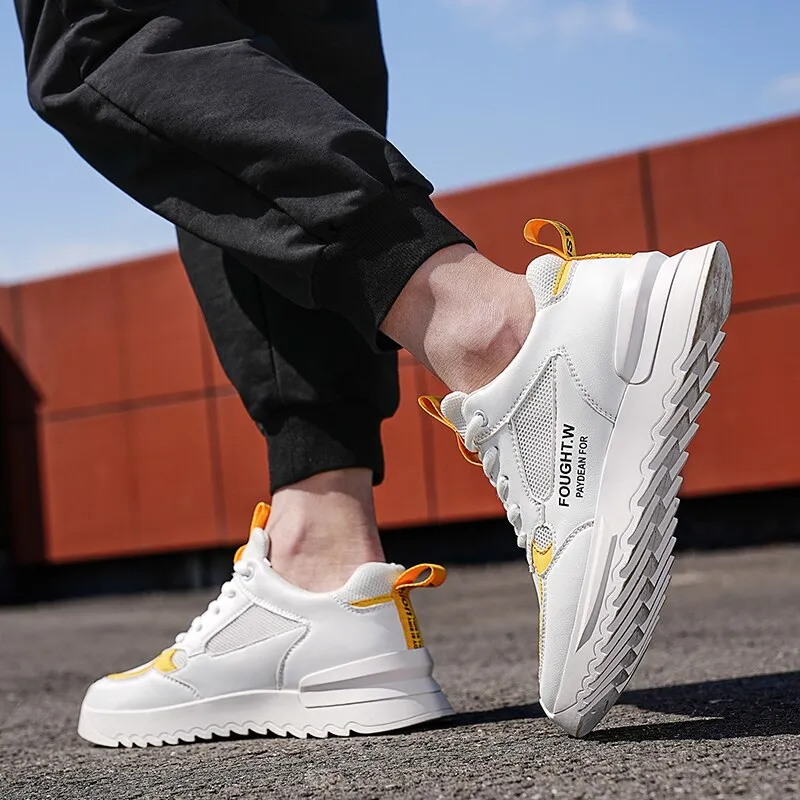 xiangtuibao Summer Breathable Mesh Shoes  Casual Mens Sneakers Fashion Running Shoes Non-slip Men Shoes Trendy Heightening Shoes